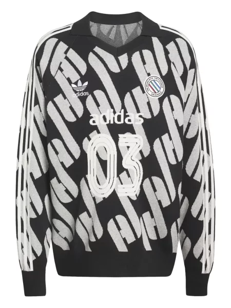 Pantaloni Adidas cu autograf alb