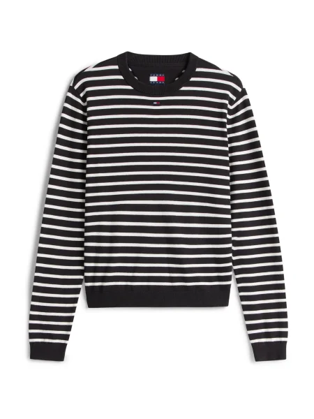 Tommy Jeans Pulover Essential negru