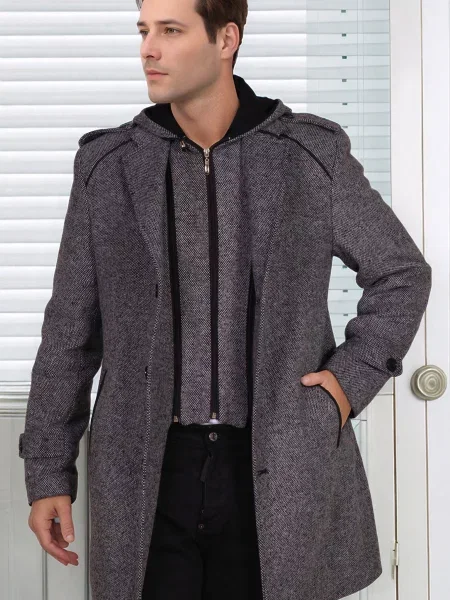 Palton Dewberry cu imagine gri