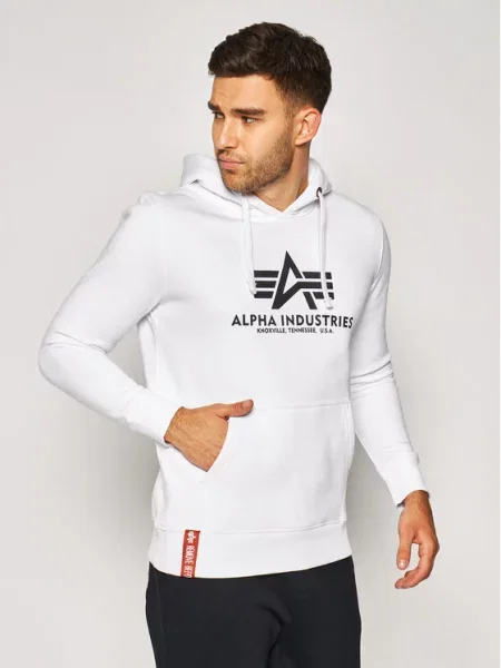 ALPHA INDUSTRIES Majica črna / off-bela bela