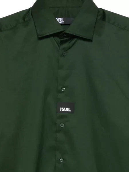 Cămașă Karl Lagerfeld cu imagine verde