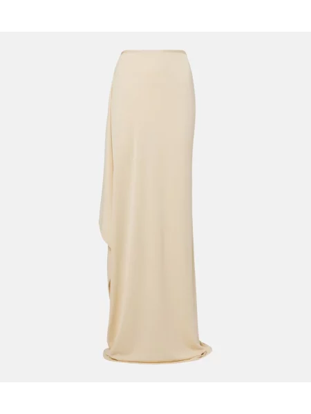 Fusta maxi The Row drapată bej