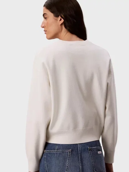 Свитер Calvin Klein с лого белый
