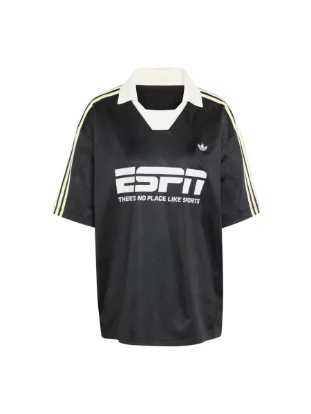 Piłka nożna top sportowy Adidas Originals z dżerseju czarny