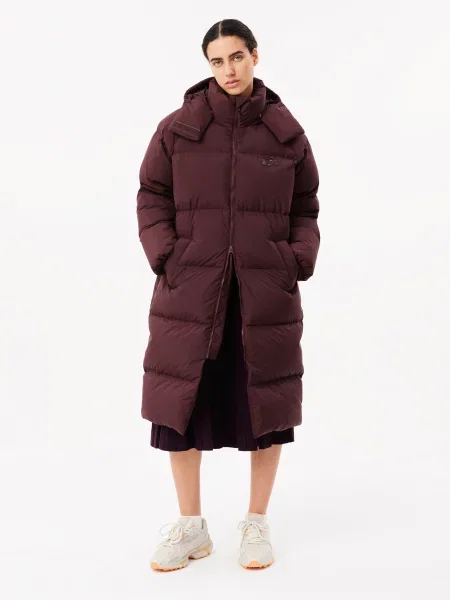 Пуховик Lacoste бордовий