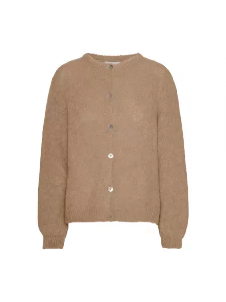 Kardigan American Dreams z alpaki brązowy