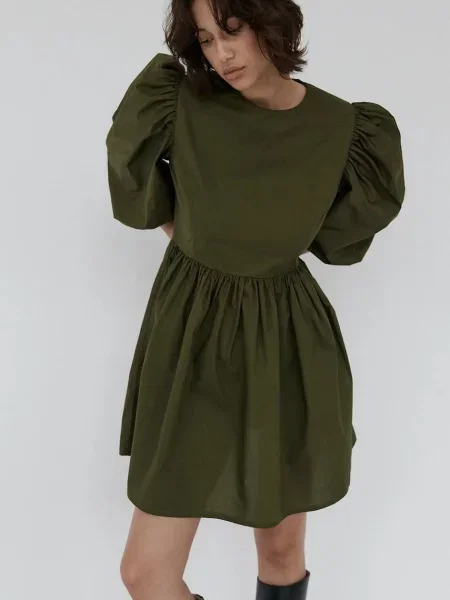 Muuv. obleka A-kroja KAWAI zelena