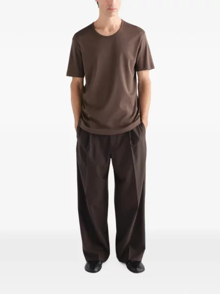 Tricou Lemaire din jerseu maro