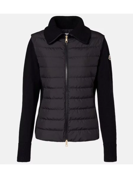 Kardigan Moncler wełniany czarny