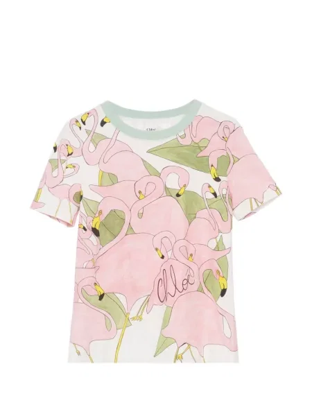 Tricou Chloé cu imagine alb