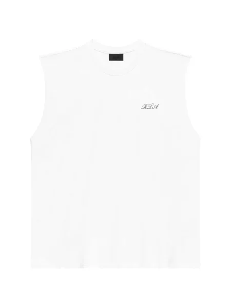 Tricou Rta din material terry cu autograf alb