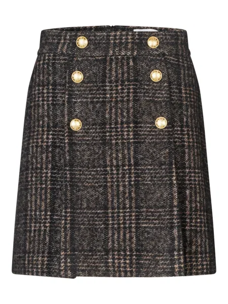 Dea Kudibal Fustă maro deschis / gri grafit negru