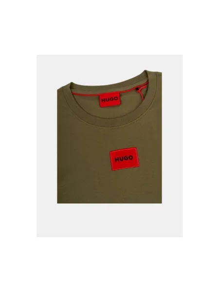 HUGO T-shirt Diragolino Kaki zelena