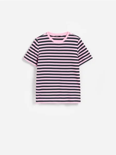 Reserved Tricou din mercerizat gri-închis gri