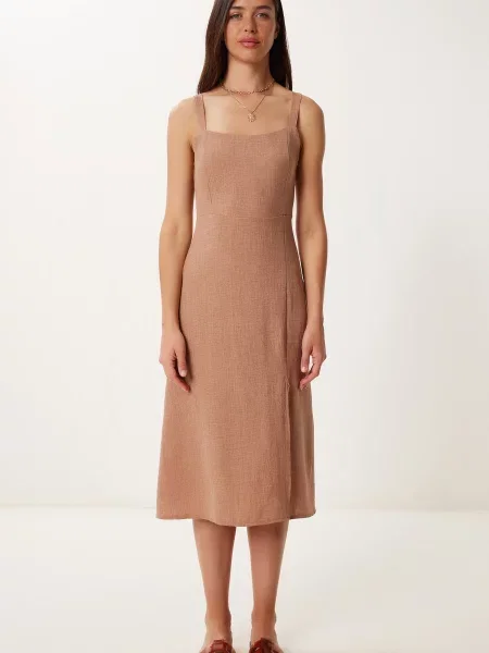 Happiness İstanbul Rochie de vară cămilă maro