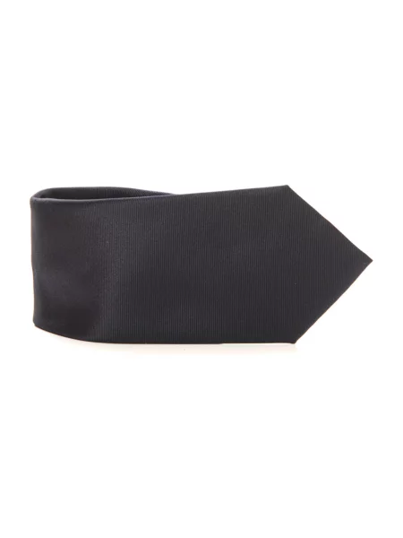 Jedwabny krawat Emporio Armani z logo czarny