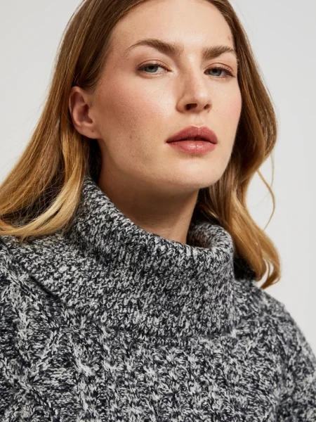 Pulover Moodo melange negru