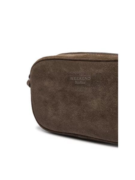Weekend MaxMara Geantă poștaș Wkastruzzo | piele întoarsă bej