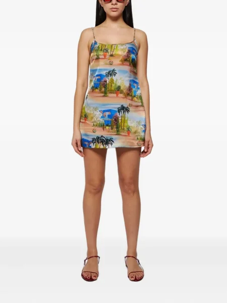 Rochie Les Benjamins de mătase de costum albastru