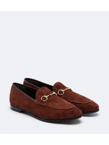 Szarvasbőr loafer Gucci barna