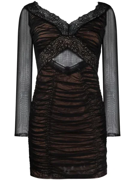 Rochie mini Self-portrait plasă de costum negru