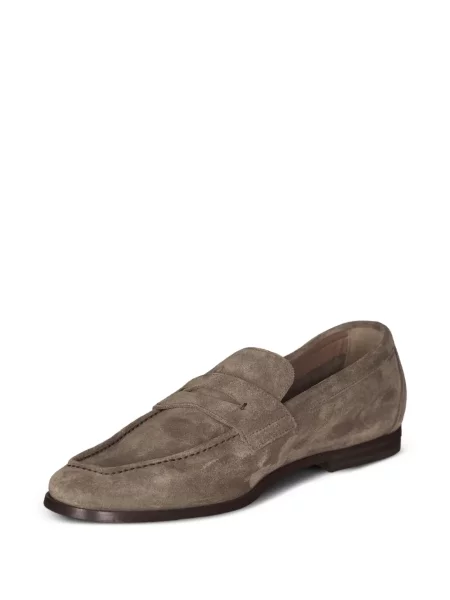 Pantofi loafer Doucal's din piele de căprioară fără toc