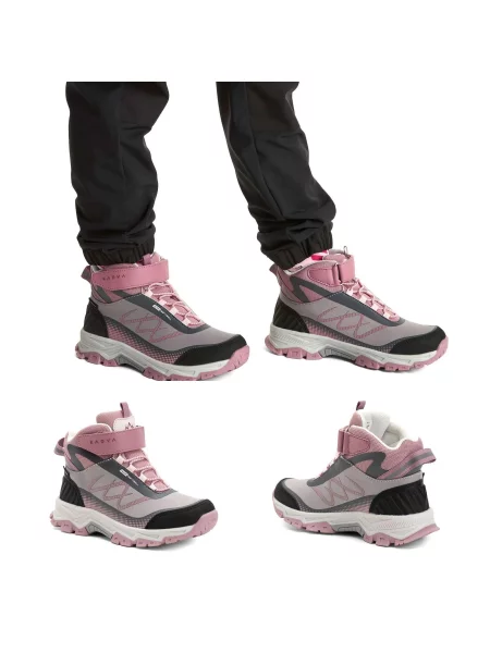 Buty trekkingowe dziecięce KADVA Rocky Trail Mid WaterProof Softshell szare