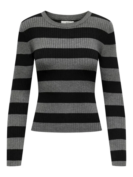 JDY Pulover JDYPLUM gri închis negru