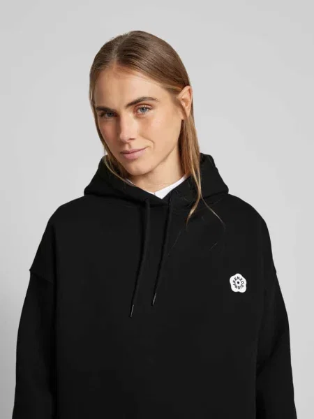 Bluza z kapturem o kroju oversized z czystej bawełny Kenzo czarna