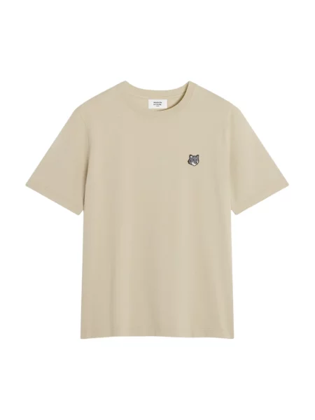 Koszulka polo Maison Kitsune beżowa
