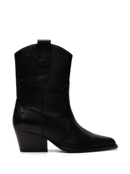 Cizme de cowboy Free People din piele cowboy negru