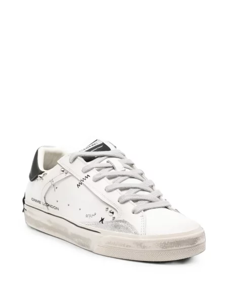Sneakerși Crime London din piele alb