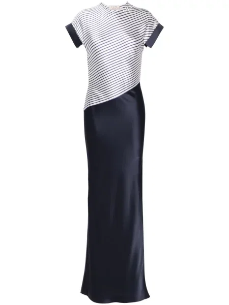 Rochie maxi V:pm Atelier din satin de costum albastru