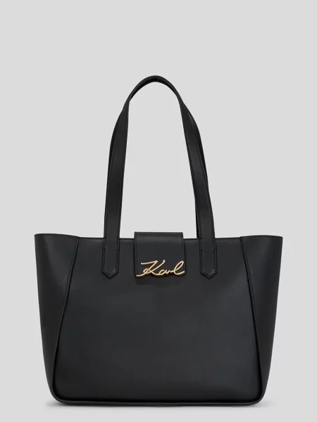 Karl Lagerfeld torebka skórzana czarny