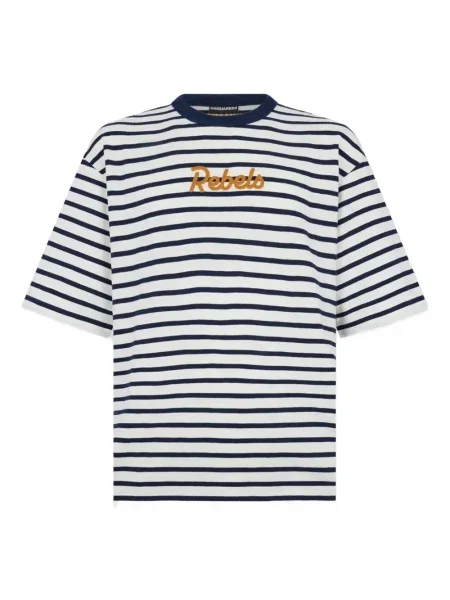 Tricou Dsquared2 cu dungi alb
