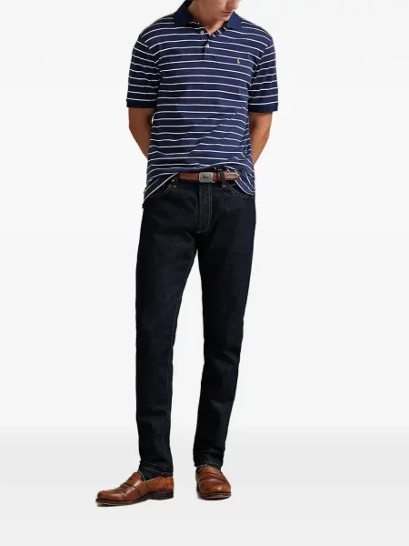 Kołnierzykowy polo Polo Ralph Lauren z frędzli w paski czerwone