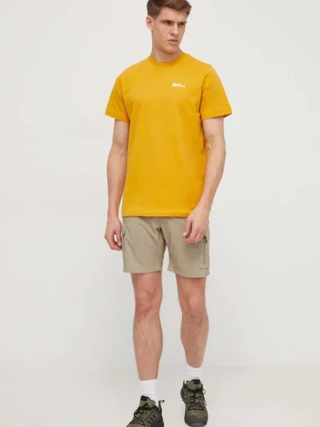 Jack Wolfskin kratka majica Essential rumena