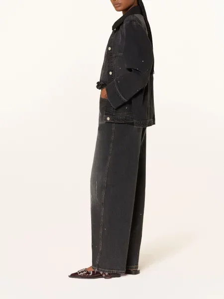 Baum Und Pferdgarten Džíny Barrel Nevin black washed denim černé