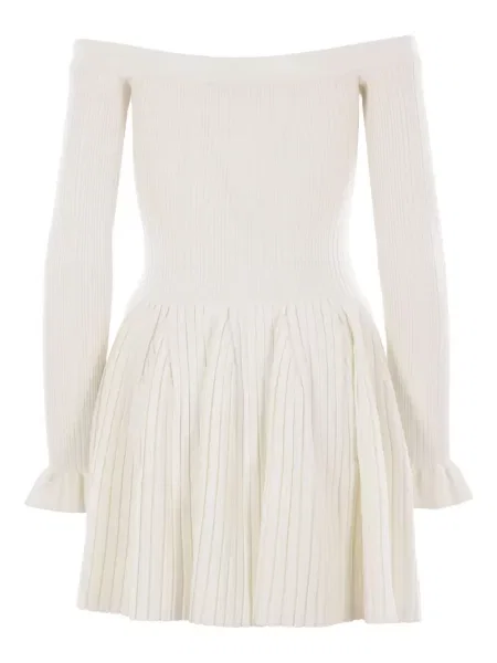 Rochie Self-portrait cu dungi de costum alb