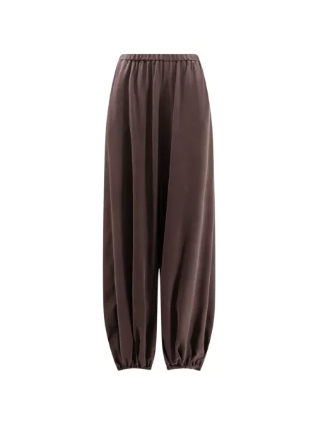 Pantaloni Alysi de mătase maro