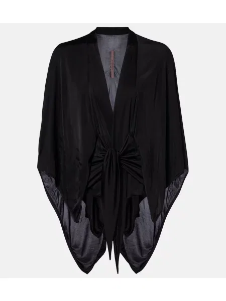 Geacă Rick Owens din satin negru