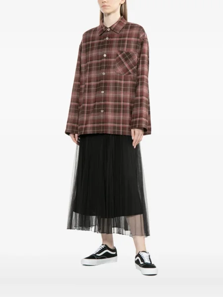 Kurtka B+ab w kratkę czerwona