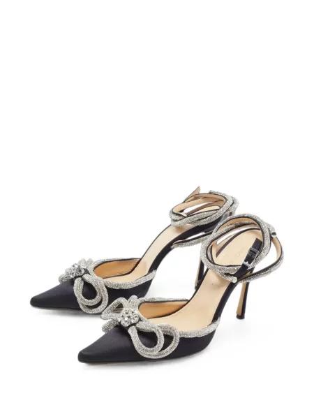 Pantofi cu toc Mach & Mach cu funde negru