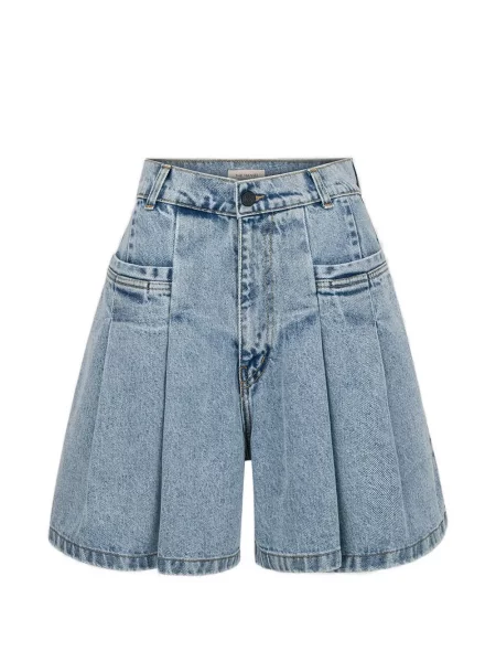 Szorty The Mannei plisowane niebieskie