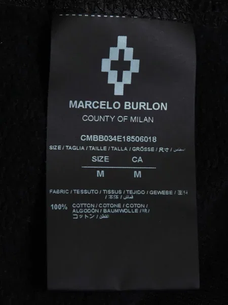 Суичър с качулка Marcelo Burlon County Of Milan с принт черно