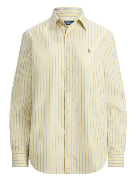 Vunena majica Polo Ralph Lauren s okruglim izrezom iznad koljena narančasta
