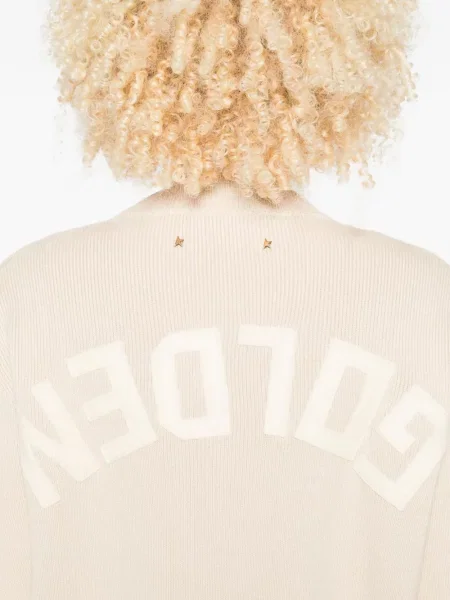 Pulover Golden Goose cu decolteu rotund auriu