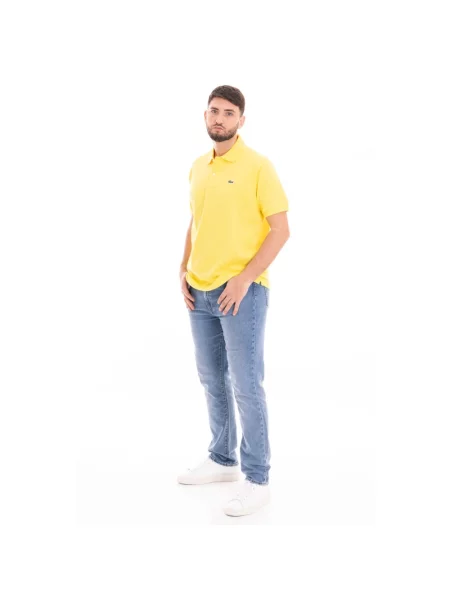 Krótka koszulka polo Lacoste żółta