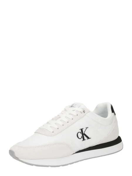 Pantofi Calvin Klein Jeans cu șireturi retro din dantelă alb