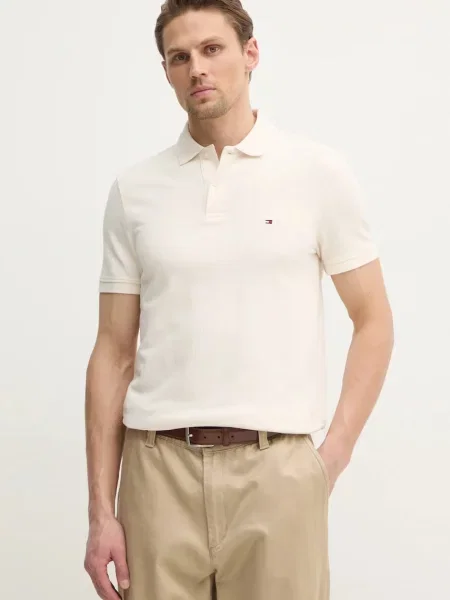 Tommy Hilfiger Polokošeľa Vertical Žltá béžová